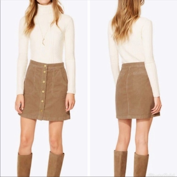 Tory Burch Corduroy Lucitano Mini Skirt Size 6 - Picture 1 of 9